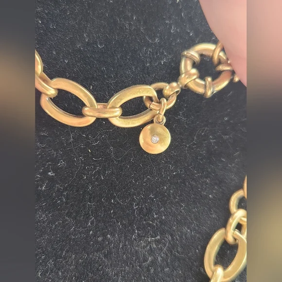 VTG J. Crew Goldtone Crystal Rhinestone Cluster Bib Statement Necklace - Picture 5 of 12